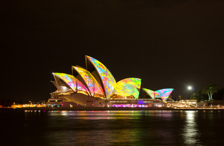 Opera house in Vivid Sydney 2014のeditorial素材