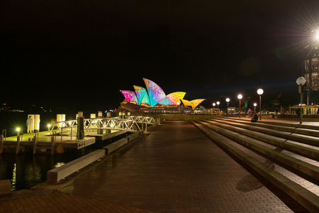 Opera house in Vivid Sydney 2014 のeditorial素材