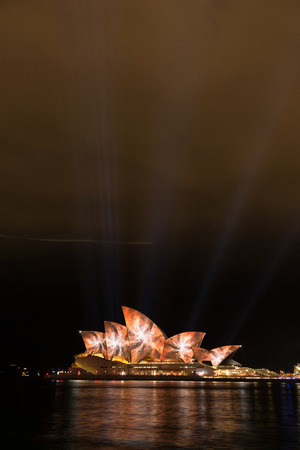 Opera house in Vivid Sydney 2014 のeditorial素材