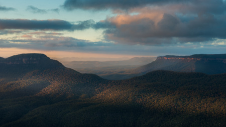 Sunrise from Blue Mountains national park.の写真素材
