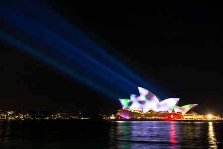 Opera house on Vivid show 2015.のeditorial素材