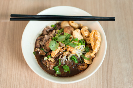 Stew pork noodle.の写真素材