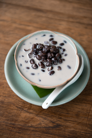 black bean in coconut milkの写真素材