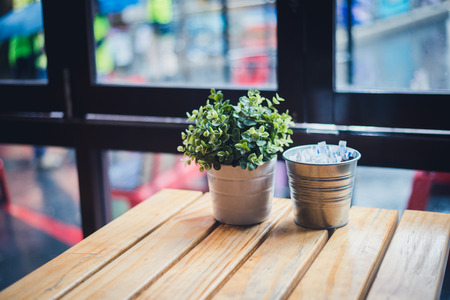 Table in cafeの写真素材