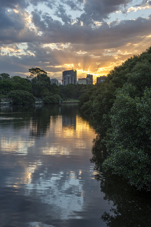 Sunset from Parramatta west of Sydneyの写真素材