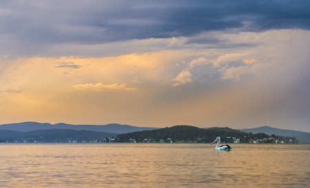 Sunset from Swansea northern beach from Sydney.の写真素材