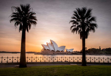 SYDNEY OPERA HOUSE DURING MORNING SUNRISEのeditorial素材