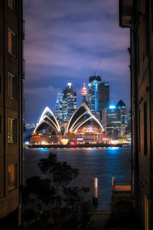 Sydney Opera house with blue hour.のeditorial素材