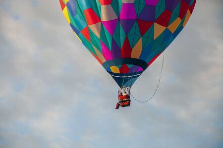 Beautiful Colorful Hot Air Balloon flying in the Tranquil sky - Seventeenの写真素材