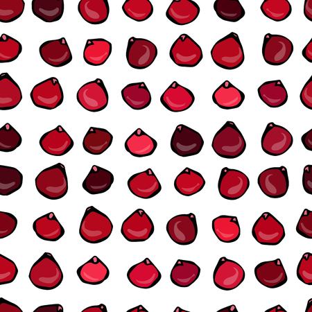 Seamless Vector Pattern with Cranberry on a White Background.のイラスト素材