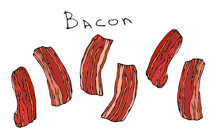 Bacon icon. Cartoon illustration of bacon vector icon for webのイラスト素材