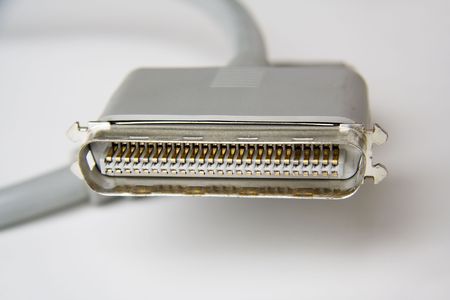 Computer connector with 50 gold-plated pins