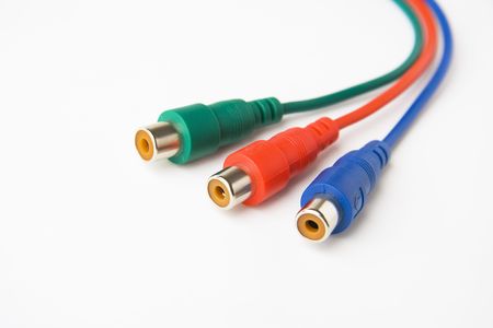 Video cables for each of the primary colorsの写真素材