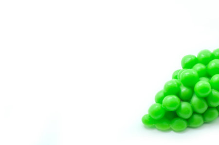 Natural handmade soaps, fancy fruit on a white background.の写真素材