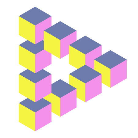 Escher triangle figure. Coloured shapeのイラスト素材