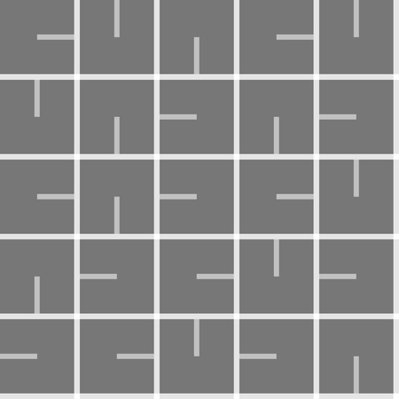 Seamless pattern with squares and lines. Simple shape Monochromeのイラスト素材