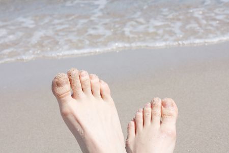 Feet on the beach