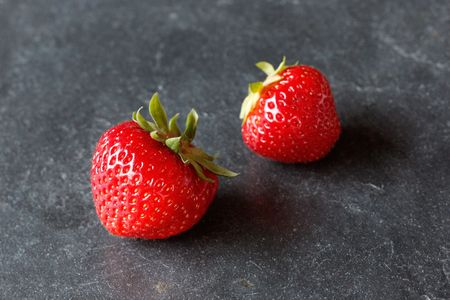 Delicious red strawberries from the gardenの写真素材
