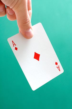 Holding Ace diamondsの写真素材