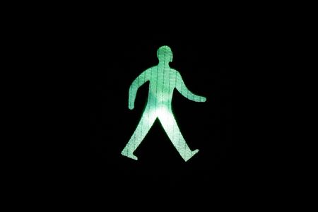 Green man walkingの写真素材
