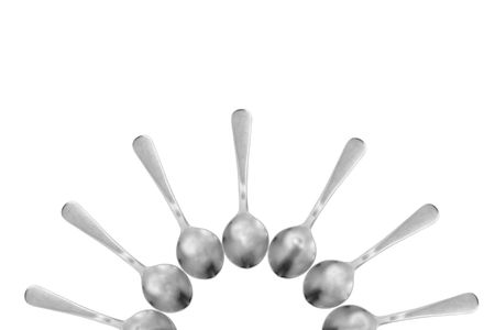 Teaspoons illustrating breakfast abstractの写真素材