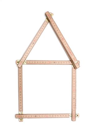 A house made of measure toolsの写真素材