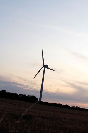 Windmills showing renewable energy in the evening
