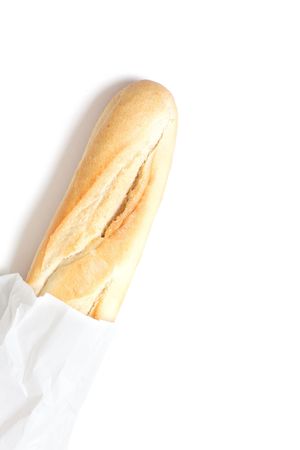 A French baguette in a bagの写真素材