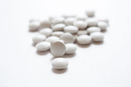 Pills isolated on a white backgroundの写真素材