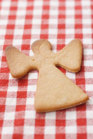 Gingerbread cookie on a table topの写真素材