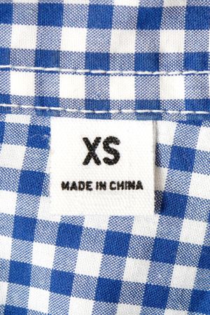 An extra small label on a shirtの写真素材