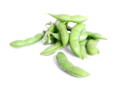 Edamame beans isolated on white