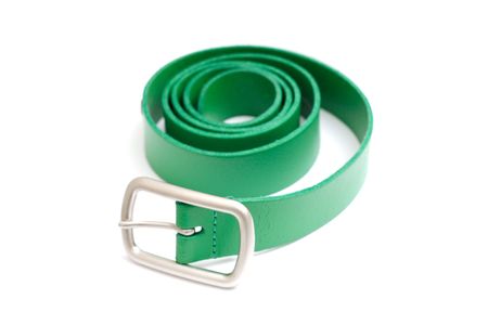 A green belt isolated on whiteの写真素材