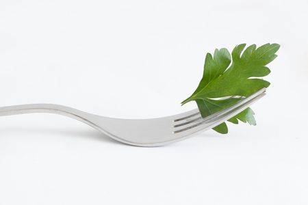 Parsley isolated on a white bgの写真素材