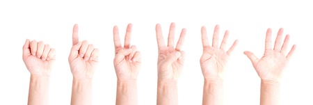 Hand numbersの写真素材