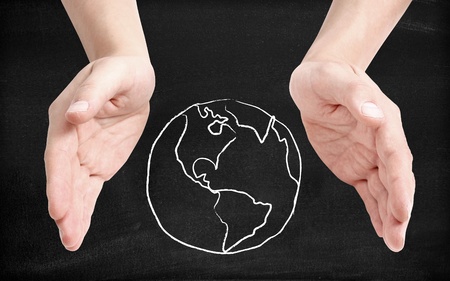 Supporting earthの写真素材