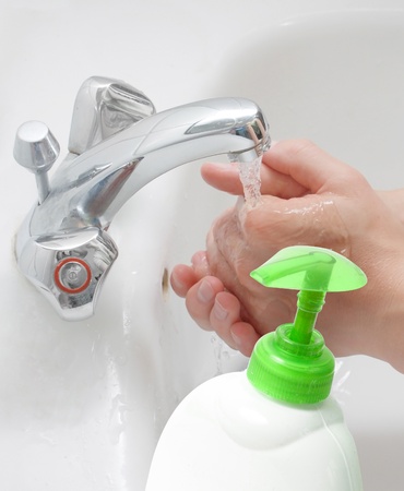 Washing handsの写真素材