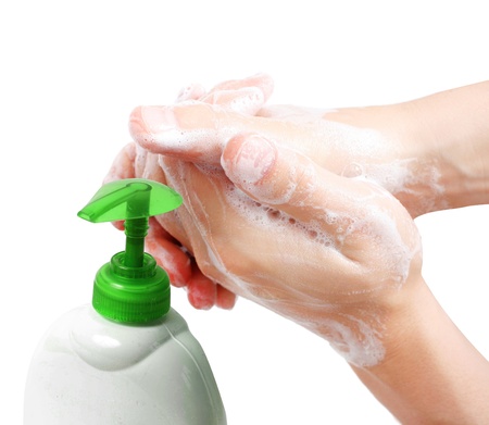 Washing handsの写真素材