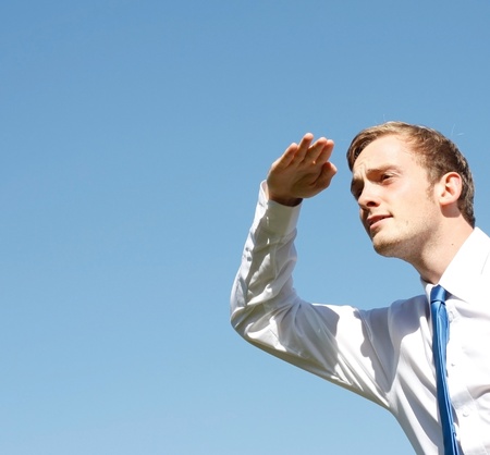 Looking aheadの写真素材