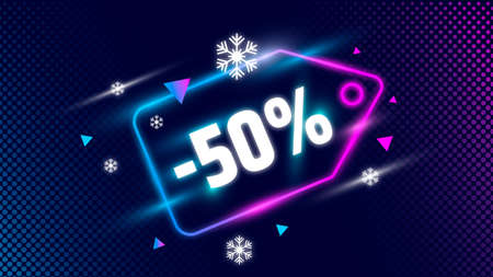 Background sale banner design template for social media marketing. Black Friday. Cyber Monday. Promotion offers. -50%.の写真素材