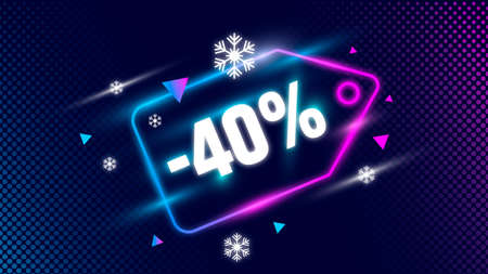 Background sale banner design template for social media marketing. Black Friday. Cyber Monday. Promotion offers. -40%.の写真素材