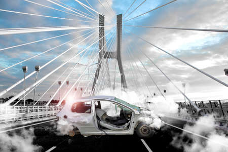 Road Traffic Collision. Car Accidents.の写真素材