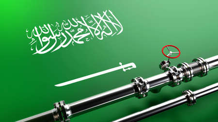 Saudi Arabia targets oil and gas investments. Chemical pipeline networks and infrastructure in Saudi Arabia. Saudi Arabia is the largest oil producers in the world.の写真素材