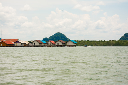 Houses in the seaの写真素材