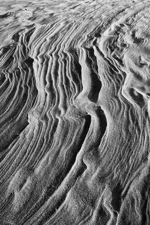 The effect of wind preserved in sandの写真素材
