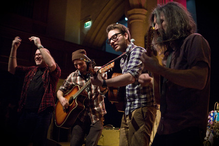 Turin Brakes live at the Revelation St  Marys in Ashfordのeditorial素材