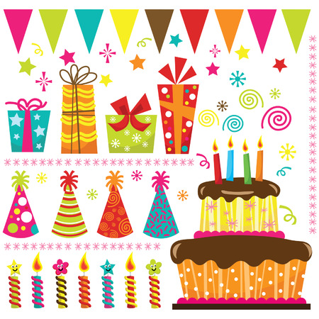 Birthday Party Elementsのイラスト素材
