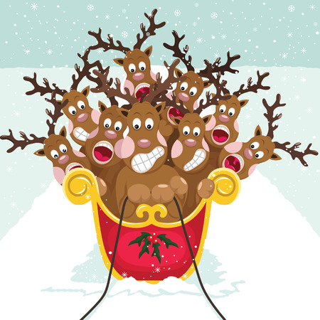 Cute Christmas Reindeerのイラスト素材