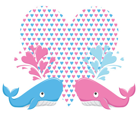 Love whaleのイラスト素材