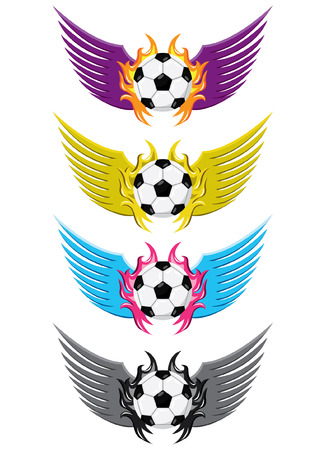 Soccer Football Emblems with Wingedのイラスト素材